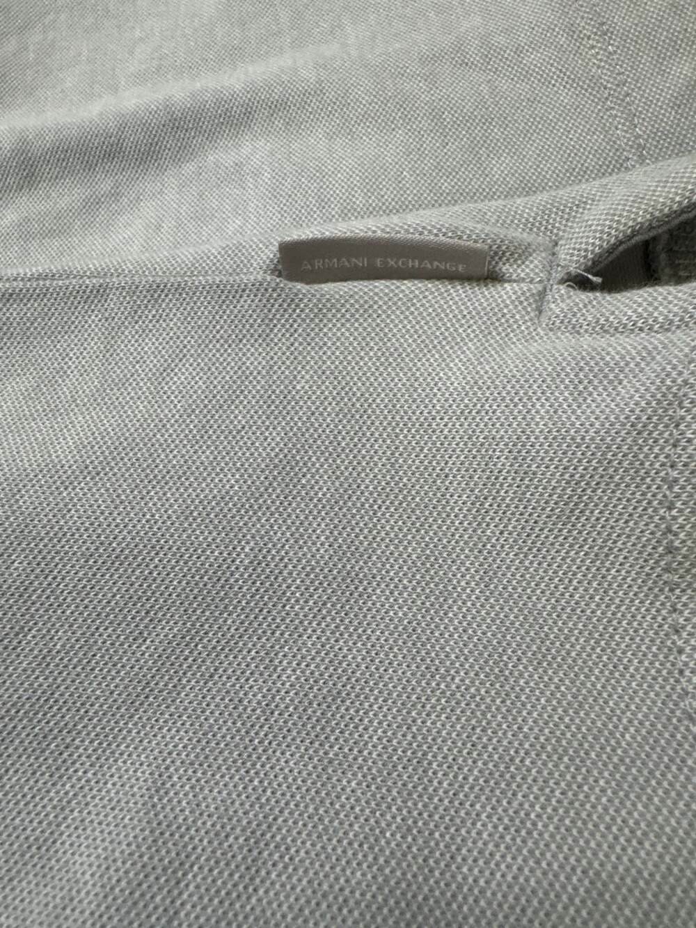Armani Exchange Men’s Grey Quarter Zip Polo Shirt Contrast Trim Size XL - Picture 5 of 11